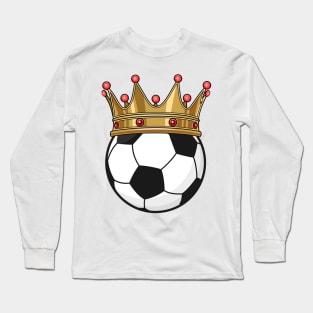 Soccer Crown King Long Sleeve T-Shirt